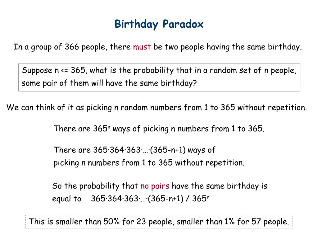 birthday paradox