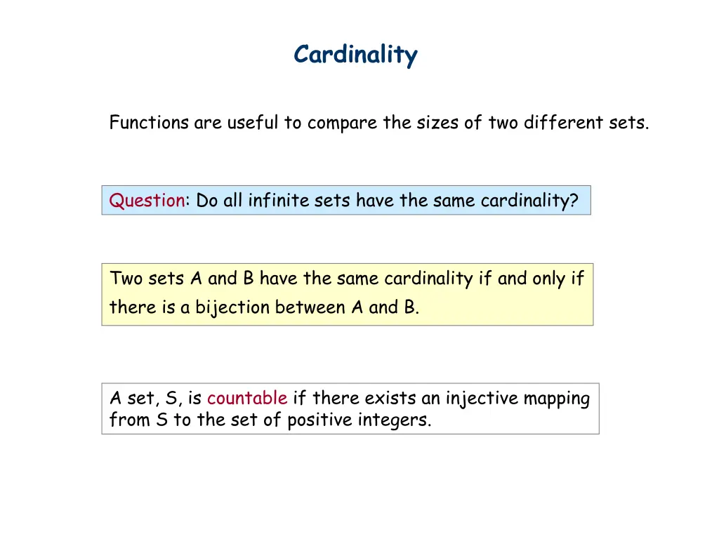 cardinality