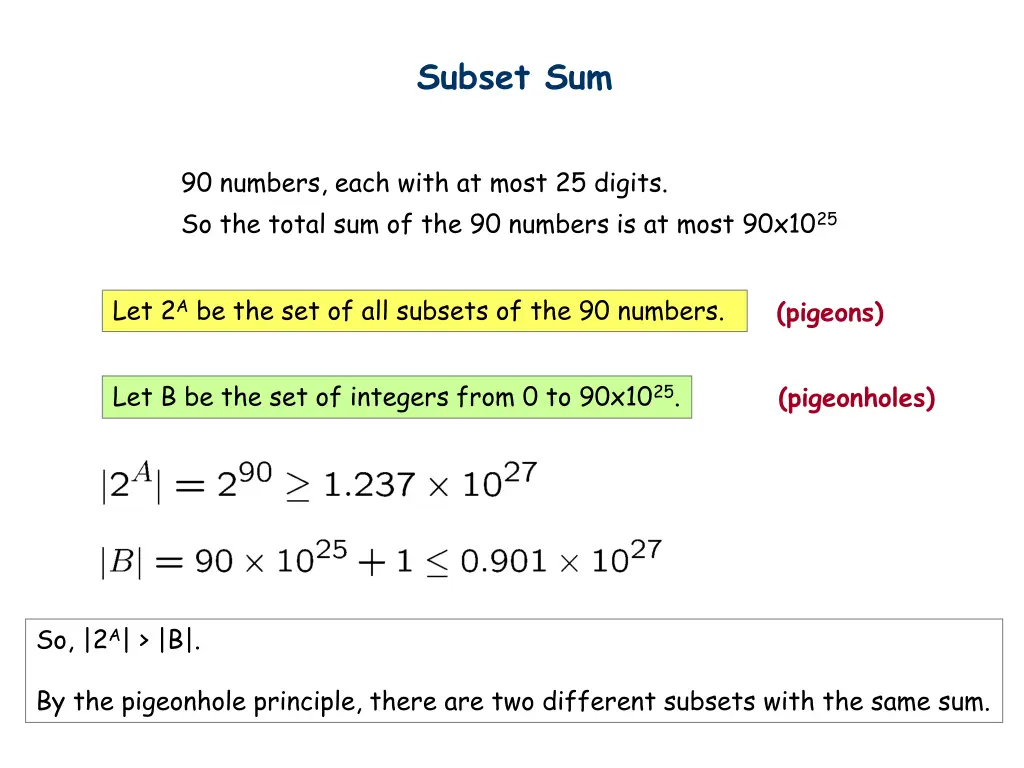 subset sum 2