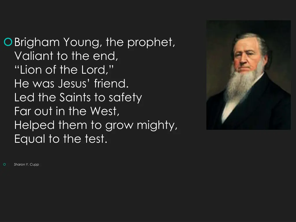 brigham young the prophet valiant to the end lion