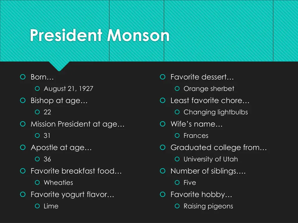 president monson