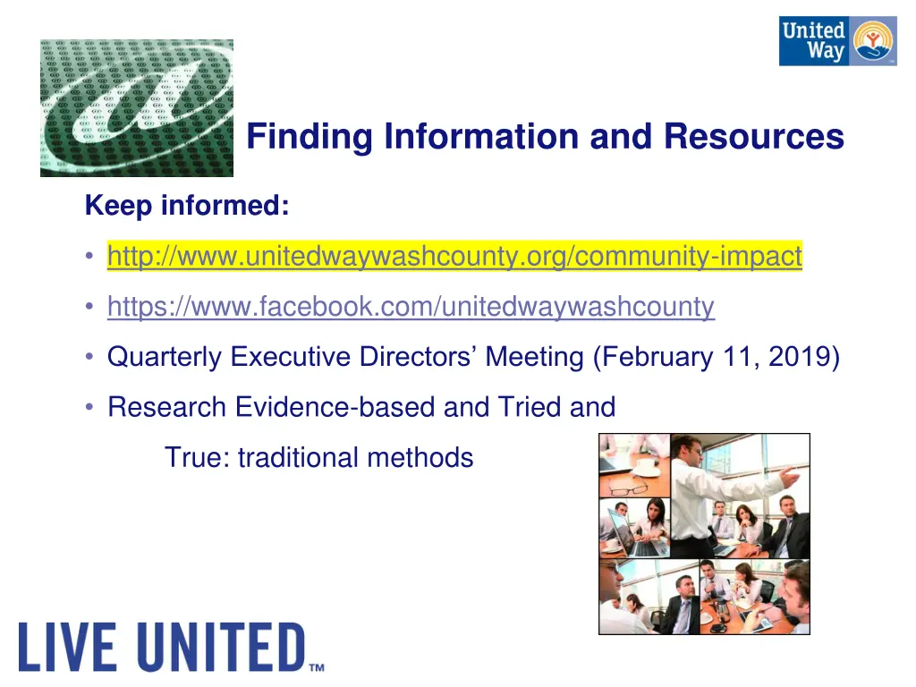 finding information and resources