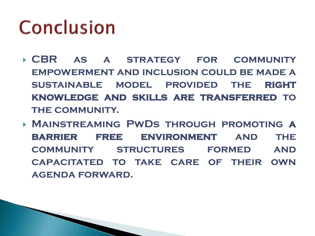 cbr empowerment and inclusion could be made