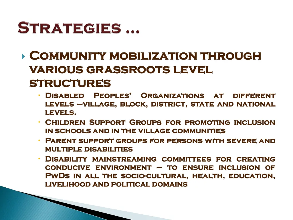 community mobilization through community