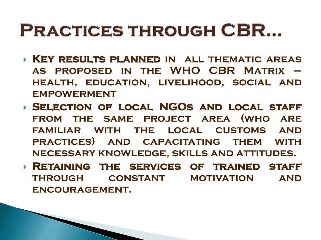 key key results results planned as proposed