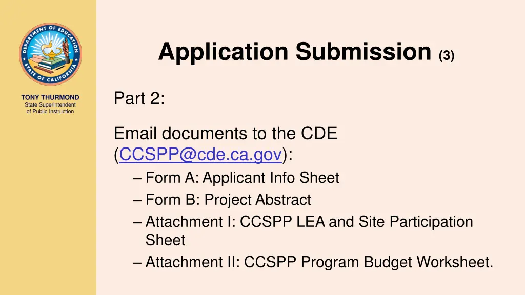 application submission 3