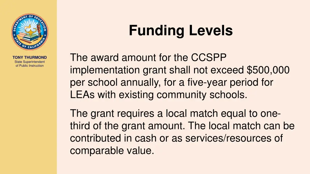 funding levels