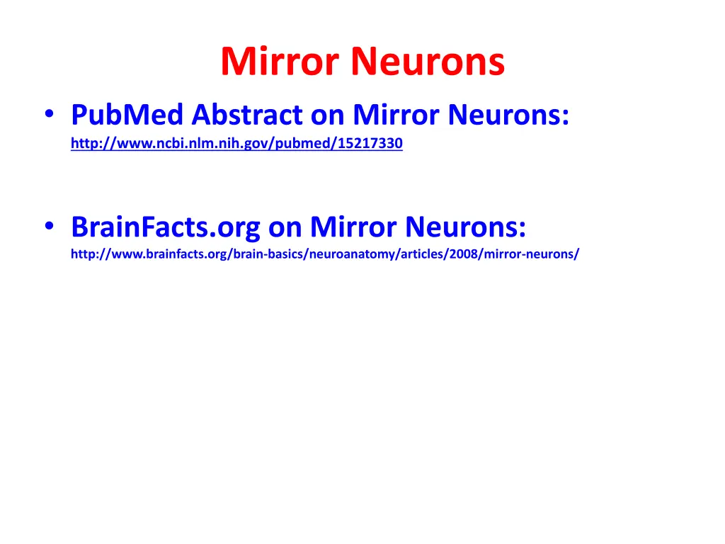 mirror neurons
