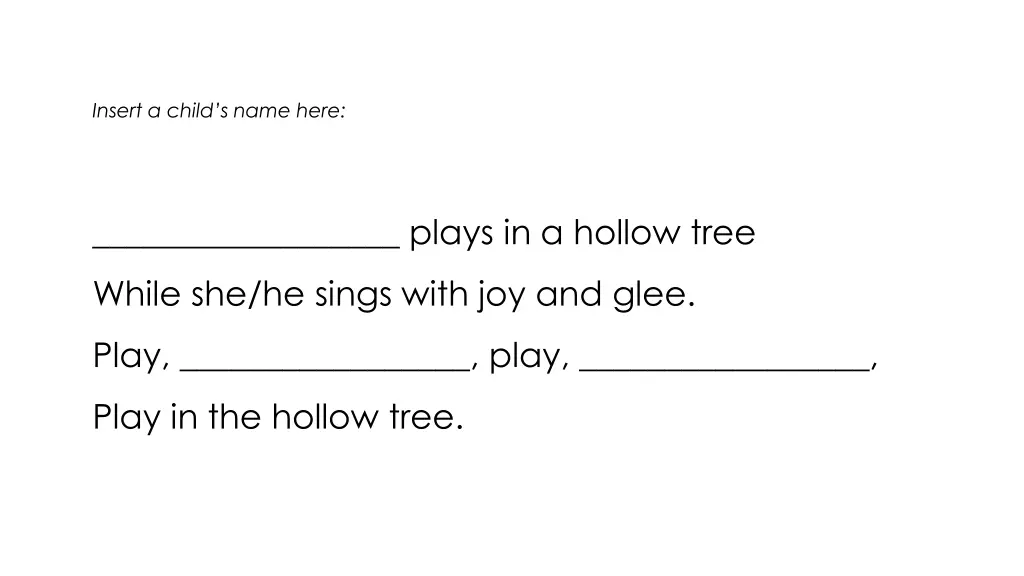 insert a child s name here