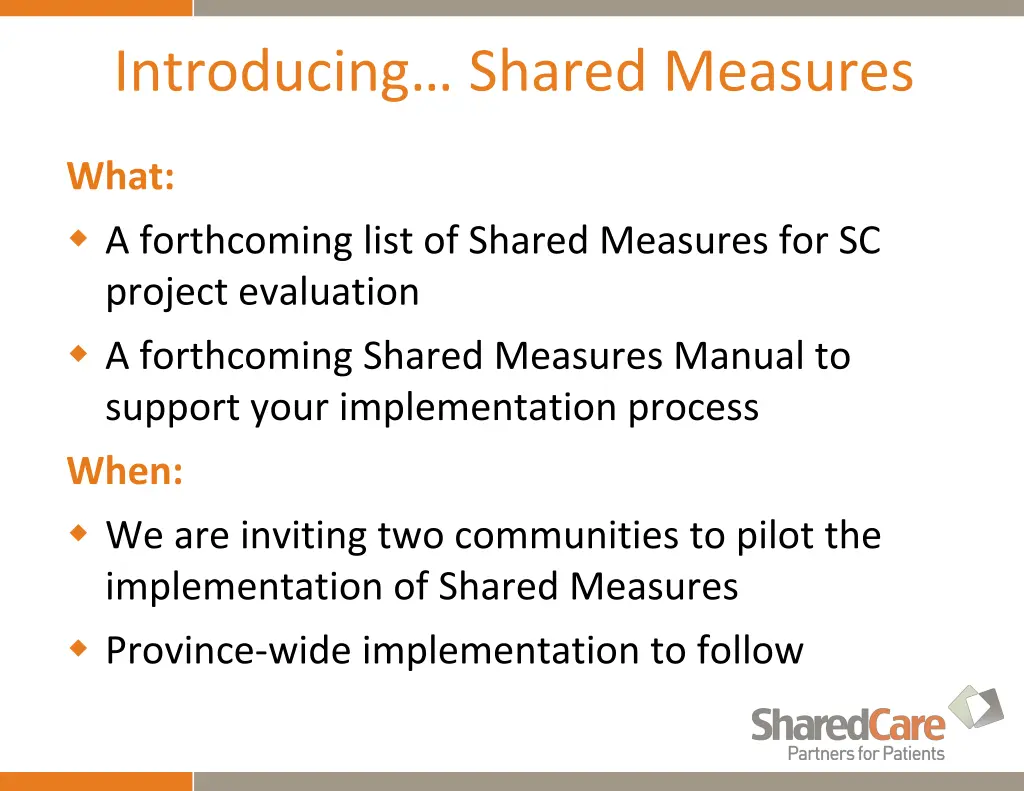introducing shared measures