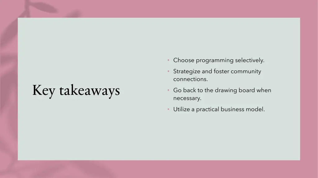 choose programming selectively