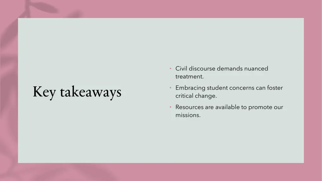 civil discourse demands nuanced treatment