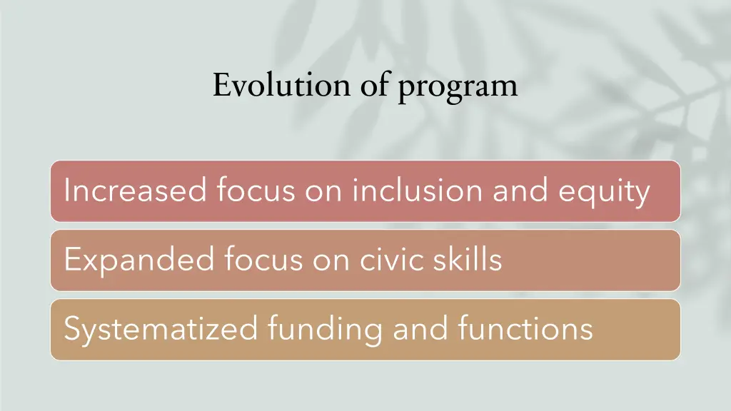 evolution of program