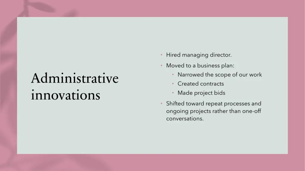 hired managing director