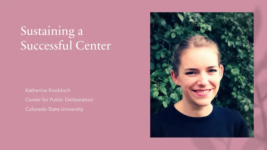 sustaining a successful center