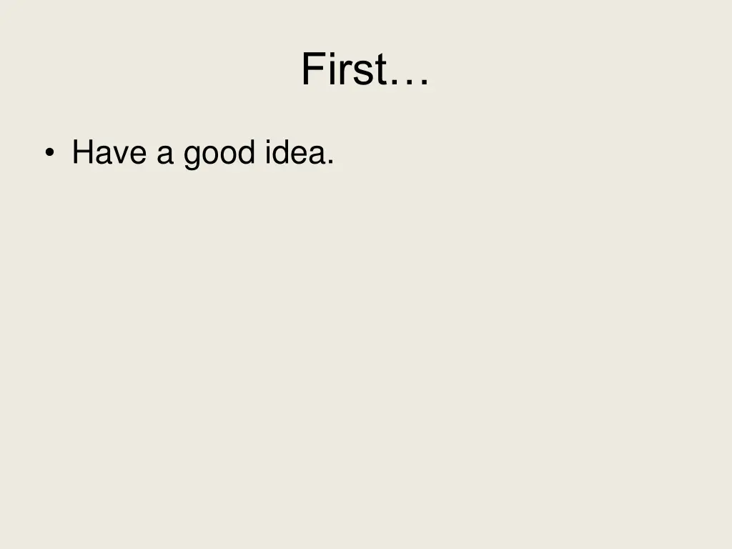 first