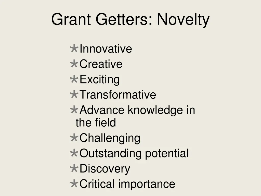 grant getters novelty
