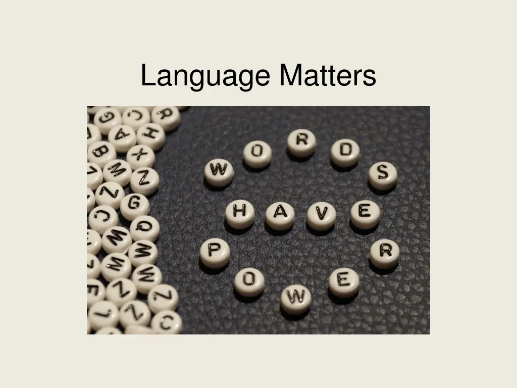 language matters