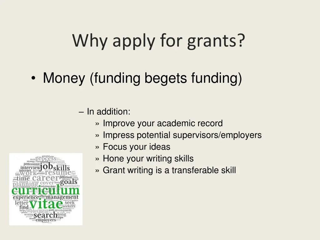 why apply for grants