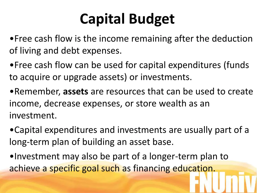capital budget