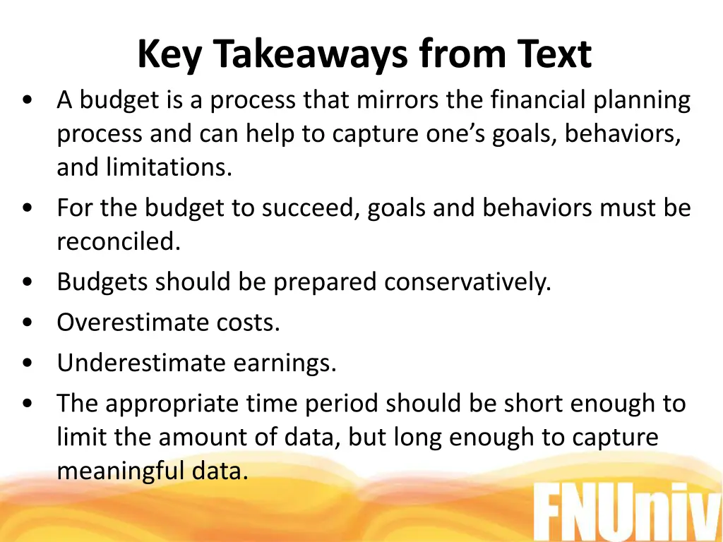 key takeaways from text