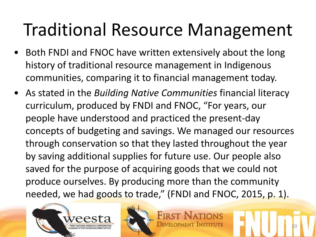 traditional resource management