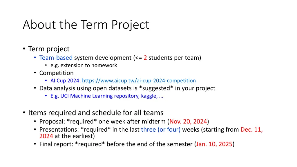 about the term project