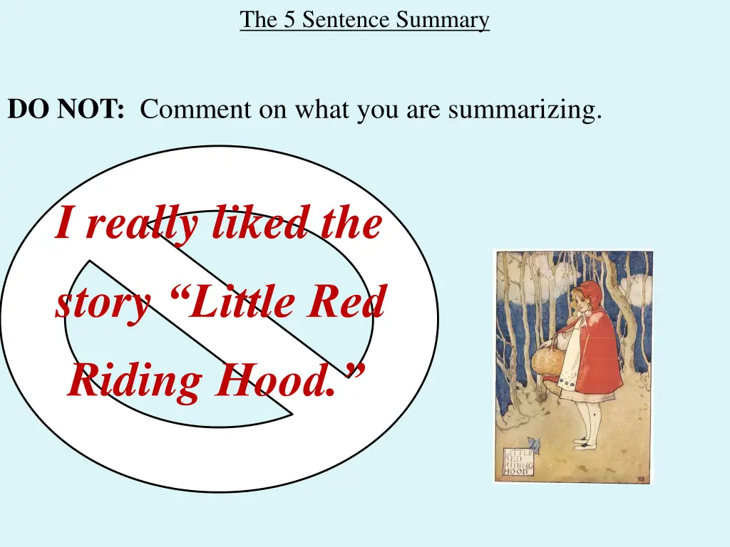 the 5 sentence summary 3