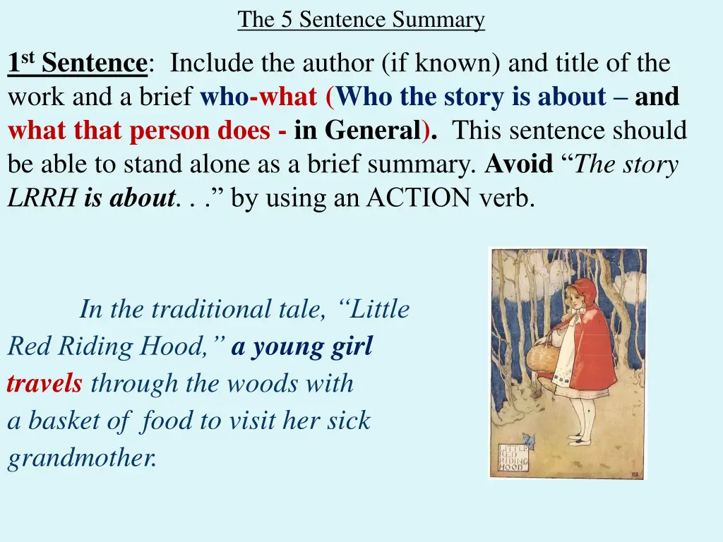 the 5 sentence summary
