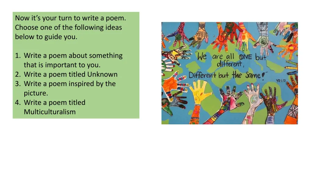 now it s your turn to write a poem choose