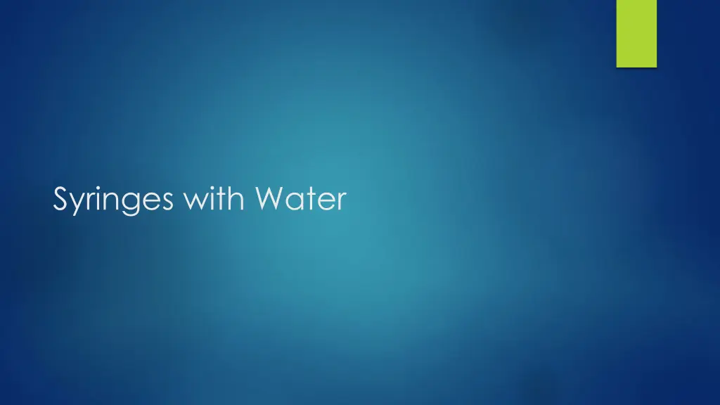 syringes with water