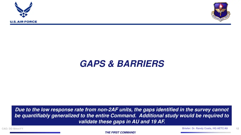 gaps barriers