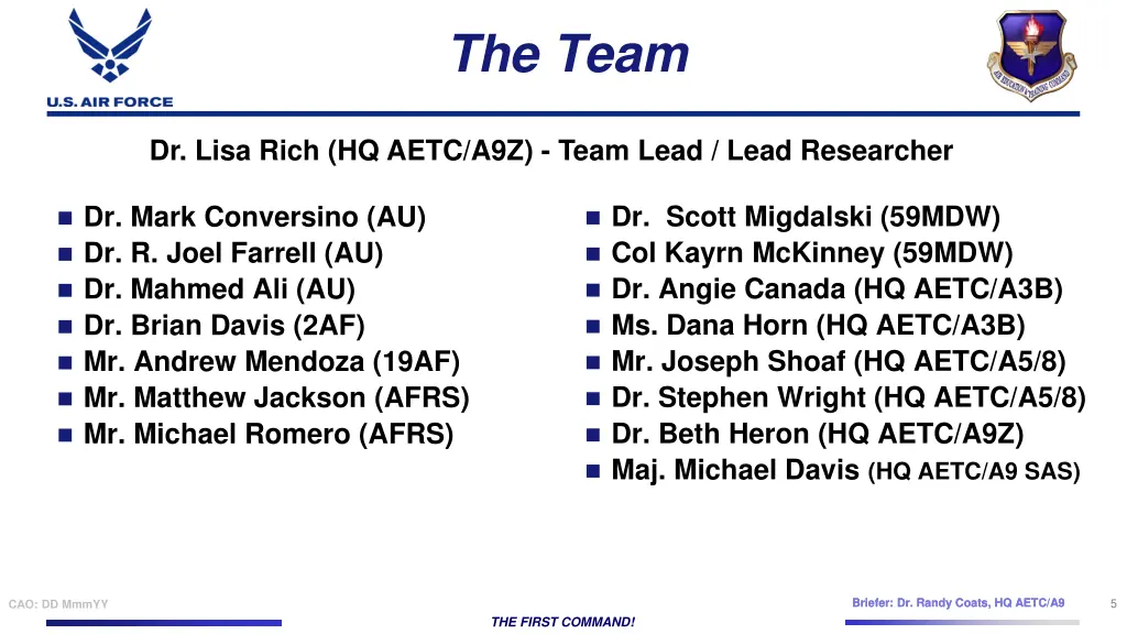 the team
