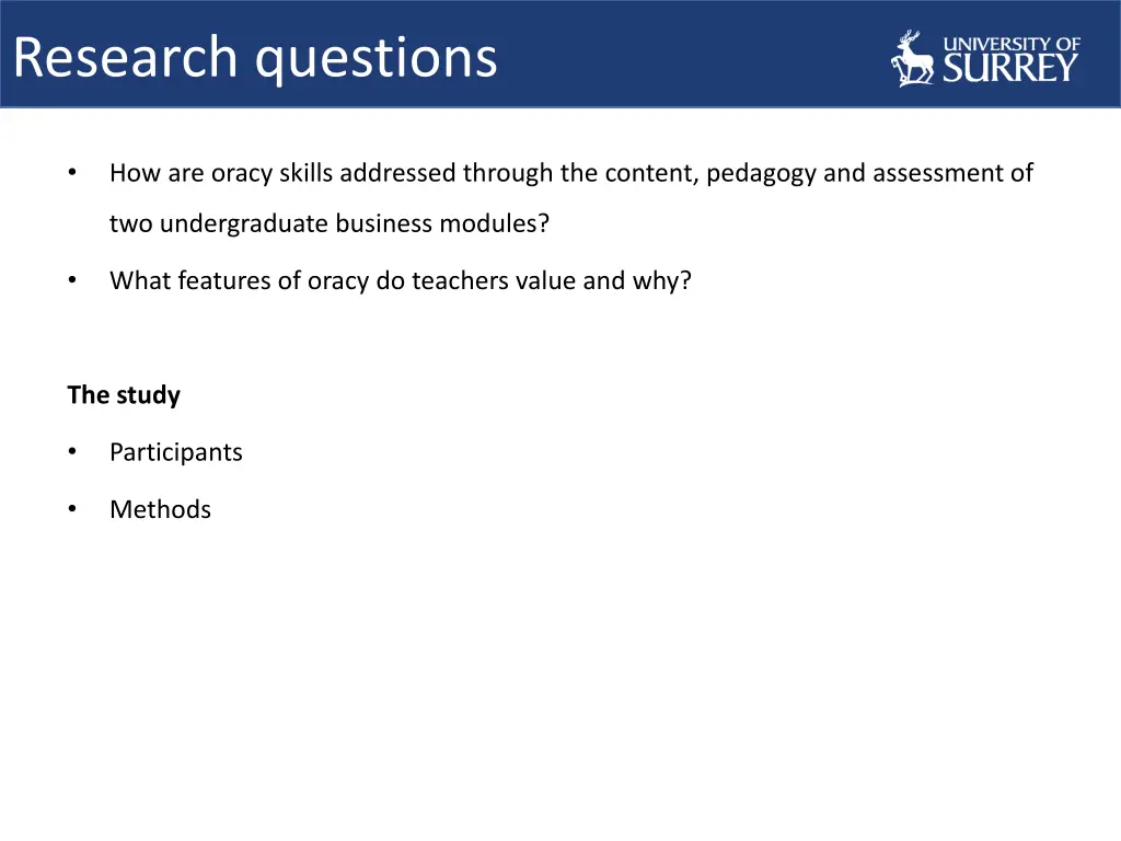 research questions