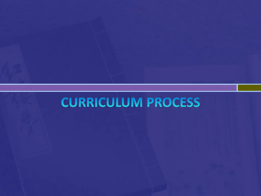 curriculum process