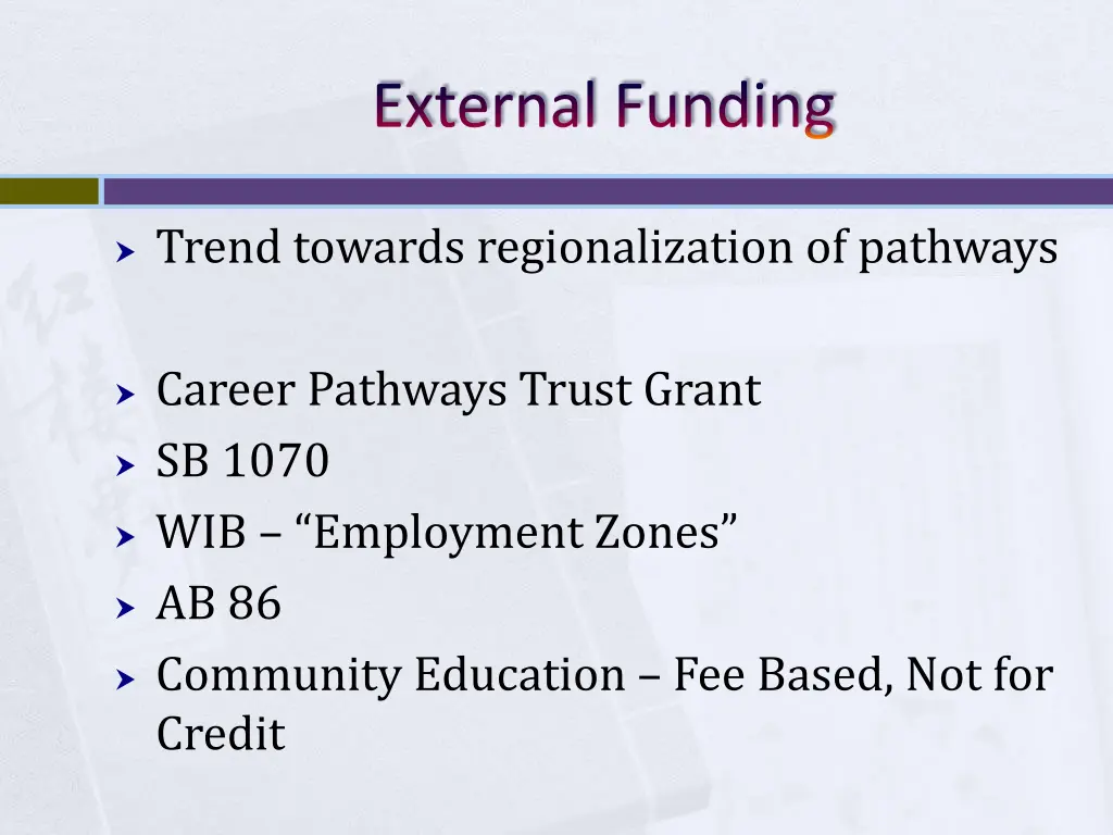 external funding