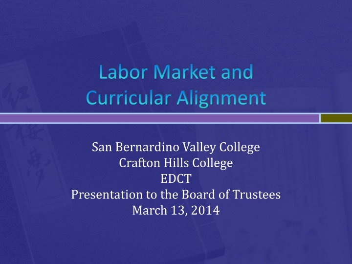 labor market and curricular alignment