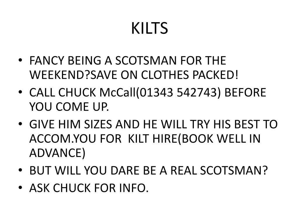 kilts