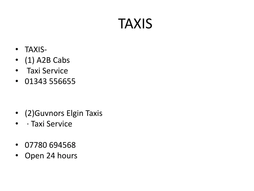 taxis