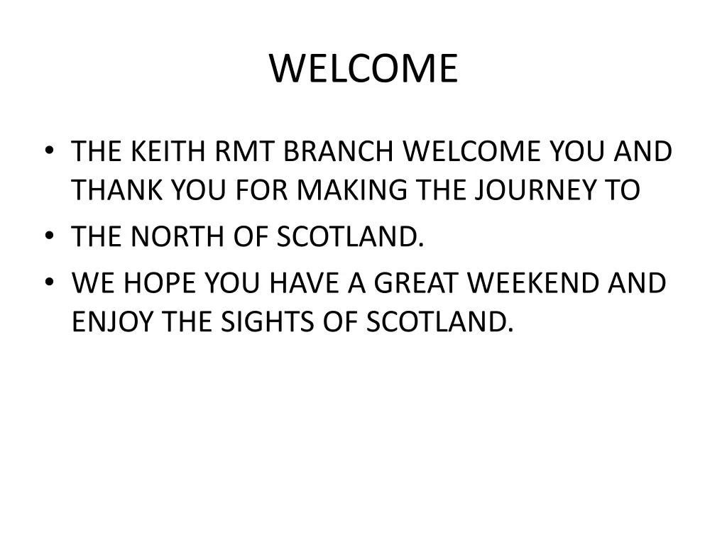 welcome