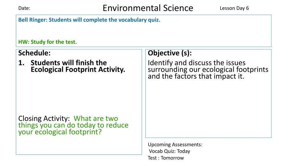 environmental science 6