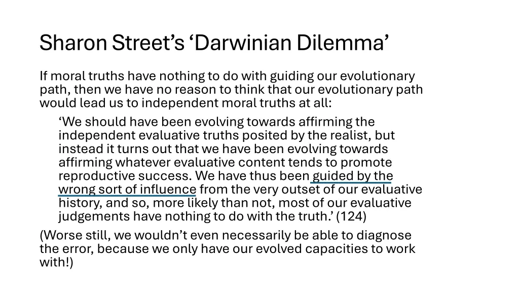 sharon street s darwinian dilemma 7