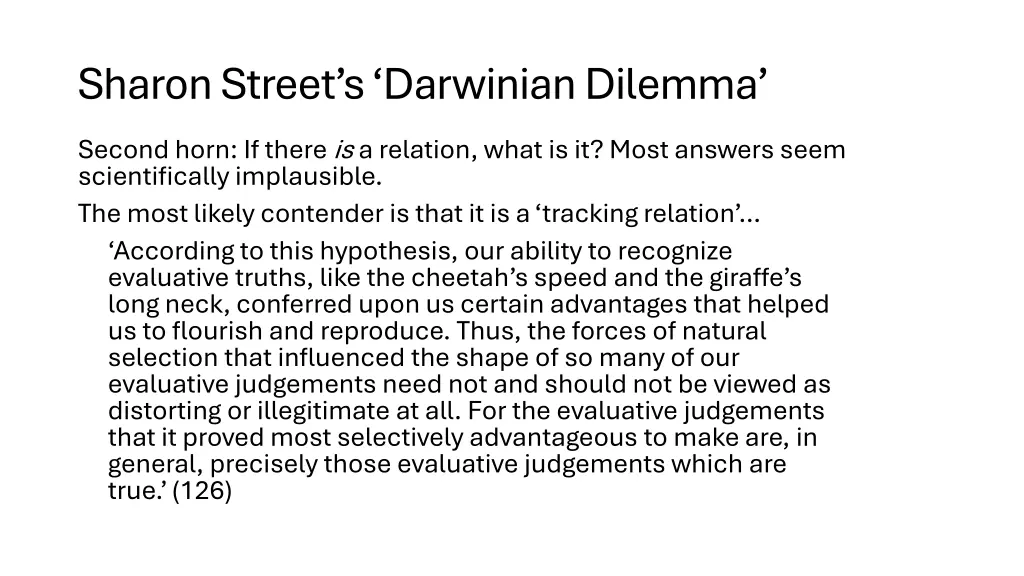 sharon street s darwinian dilemma 8