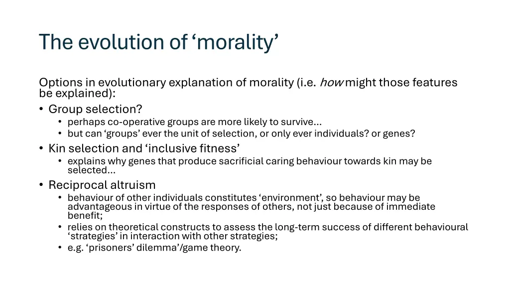 the evolution of morality 1