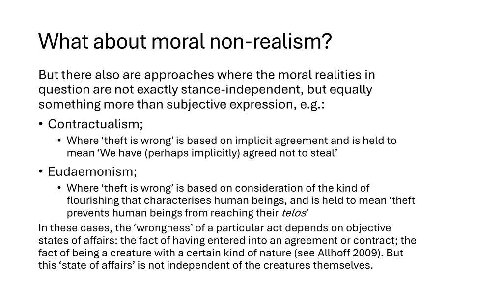 what about moral non realism 1