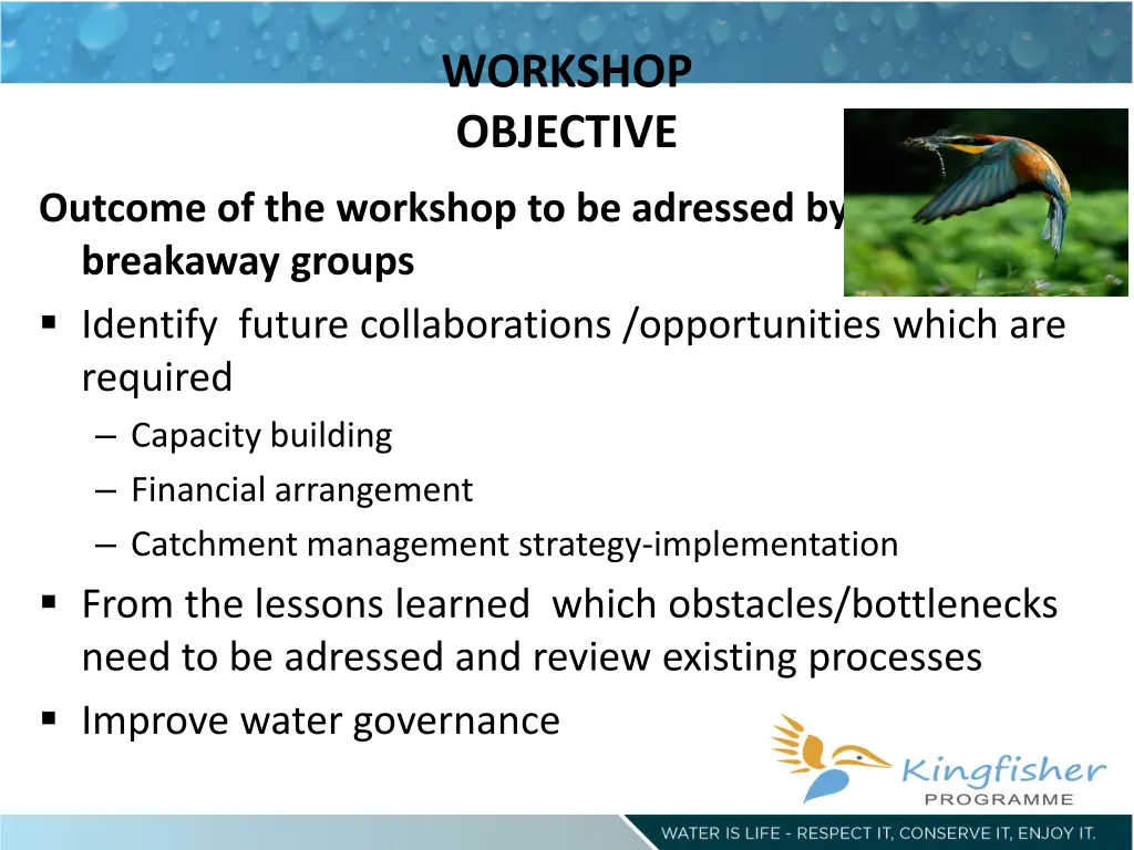 workshop objective 1