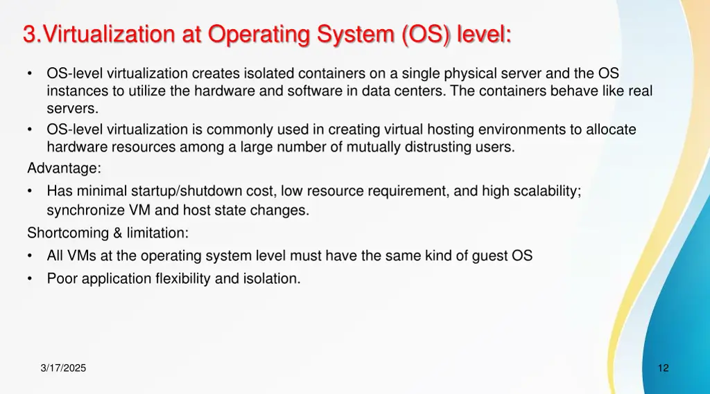 3 virtualization at operating system os level