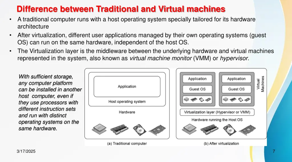 difference between traditional and virtual