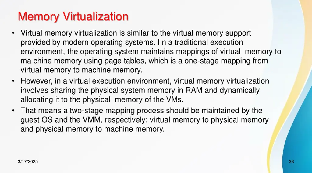 memory virtualization