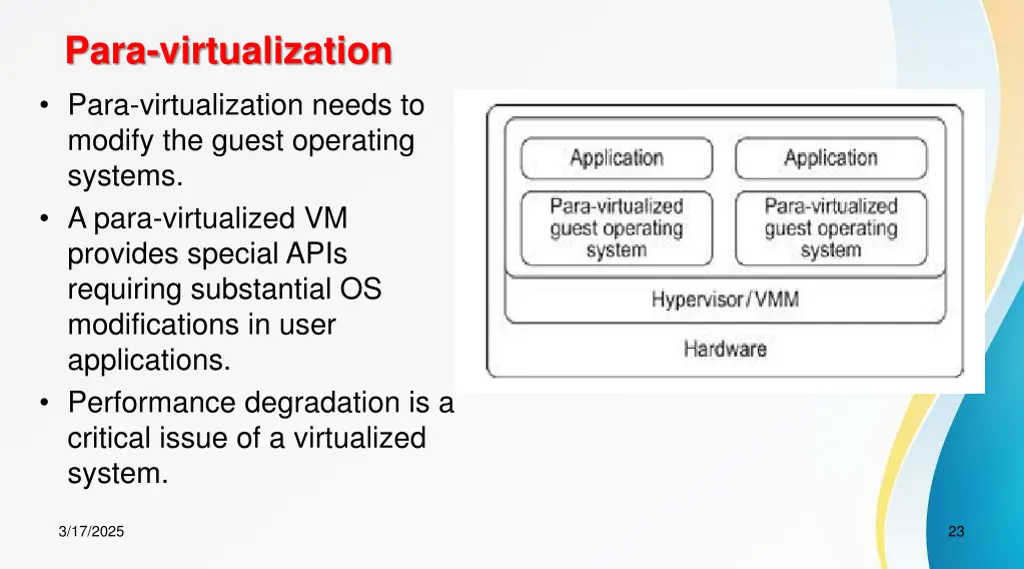 para virtualization para virtualization needs